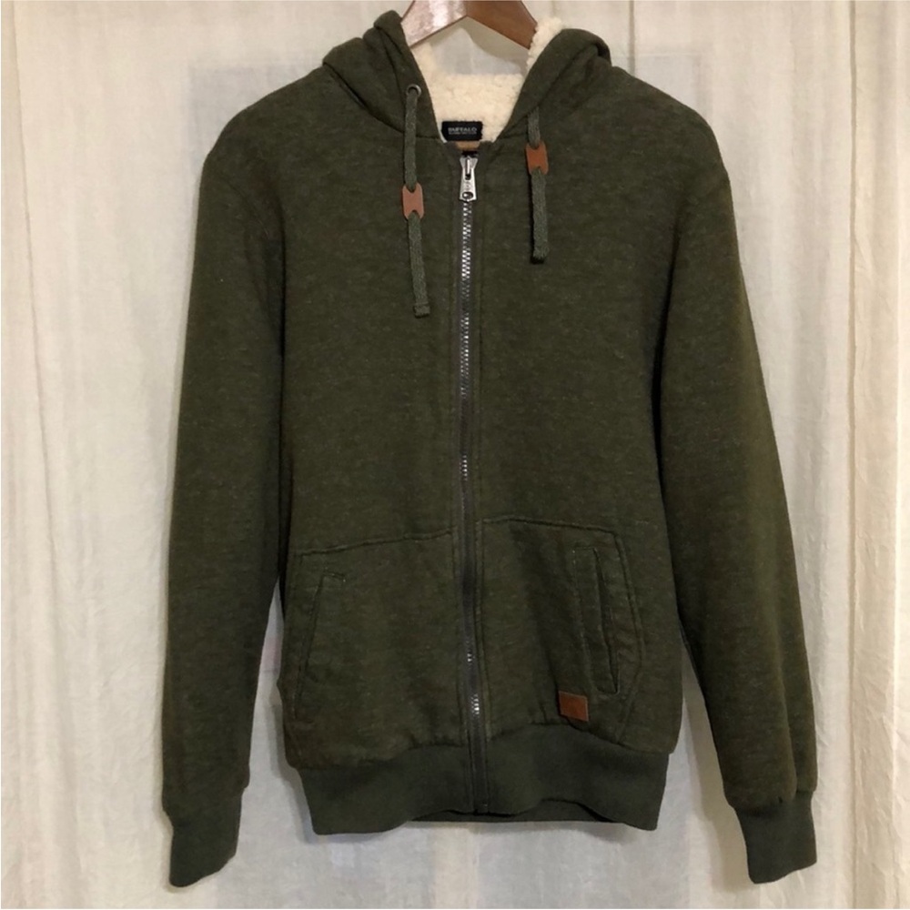 NWOT Green Sherpa Zip Sweatshirt Hoodie